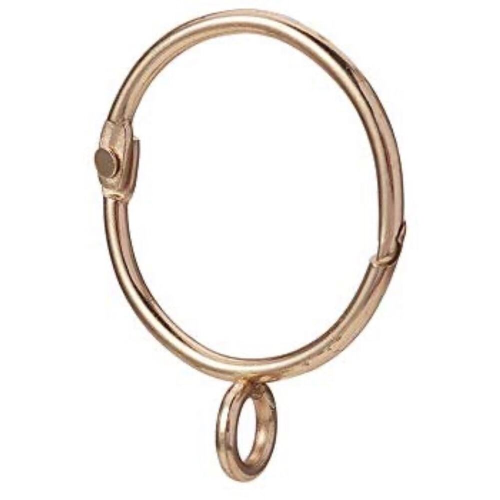 8 piece Brass Gold Metal Curtain Drapery Rings Eyelets